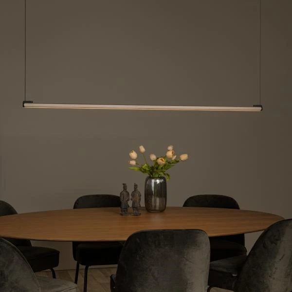 Lucide Premium BRAGA - Pendant light - LED Dim. - CCT - 1x36W 2700K/4000K - Coffee - atmosphere 1